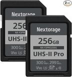 Nextorage 256GB SDXC UHS-II V90 SD Card Japanese Brand pSLC Max. Write Speed by Nextorage