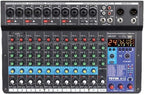 TEYUN 12 Channel Audio Mixer, Professional DJ Mixer - Image 8