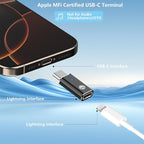 【Apple MFi Certified】Lightning to USB-C Adapter, Stuffcool 4Pack Lightning - Image 8
