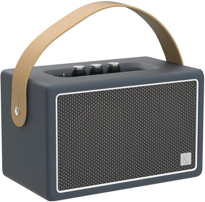 Vintage Bluetooth Speakers, KONEX 40W Leather Portable Wireless Speaker - Image 4