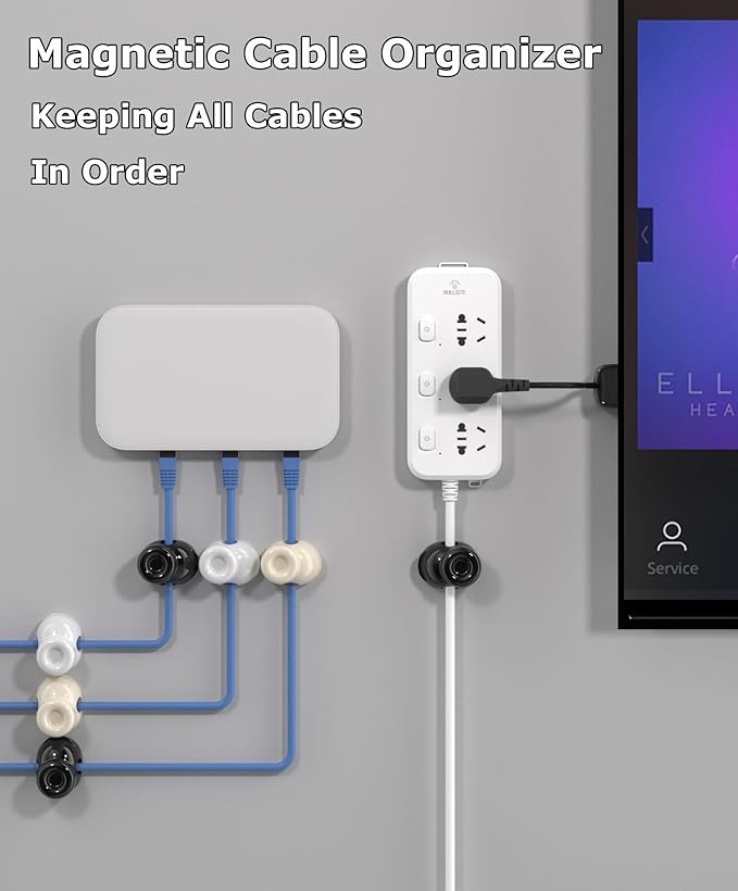 Magnetic Cable Clips, Adjustable Cord Holder Management, Adhesive Wire Keeper - Image 5