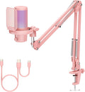 FEELWORLD VM1 Pink Gaming PC USB Microphone Condenser Mic by Feelworld