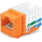 Everest 90° Angled RJ45 Cat6A Keystone Jacks 20-Pack in Orange by EverestMediaSolutions