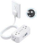 TROND 360° Rotating Flat Plug Power Strip, 10FT Extension Cord by TRONDOfficial