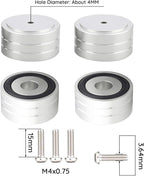 Audiocrast 4X Silver HiFi Speaker Isolation Feet Pad, Aluminum 40x20mm Audio - Image 4
