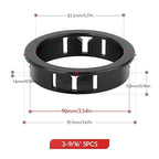 5PCS 3-9/16" Black Cable Snap Bushing Grommet, Snap in Cord Bushing Protect - Image 2