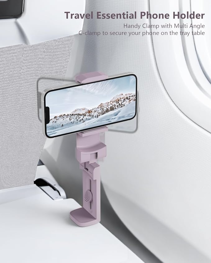 MiiKARE Airplane Travel Essentials Phone Holder, Universal Handsfree Phone Mount - Image 4