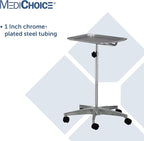 MediChoice Mobile Instrument Stand Steel Portable Adjustable Tray Medical - Image 7