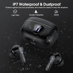 Wireless Earbuds, IP7 Waterproof in Ear Earphones, LED Display Ear Buds - Image 7