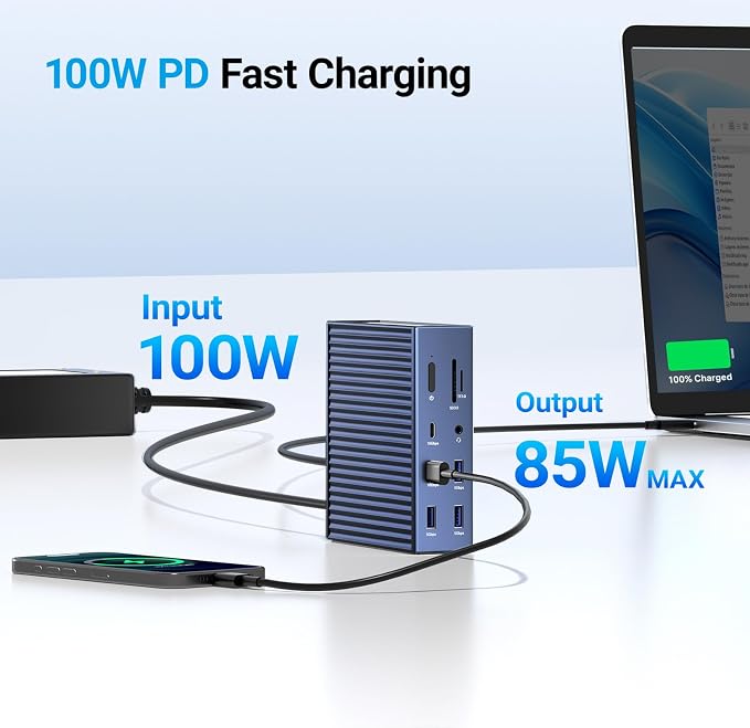 ACASIS USB C Docking Station Dual Monitor, 16-in-1 Laptpop Docking Station - Image 6