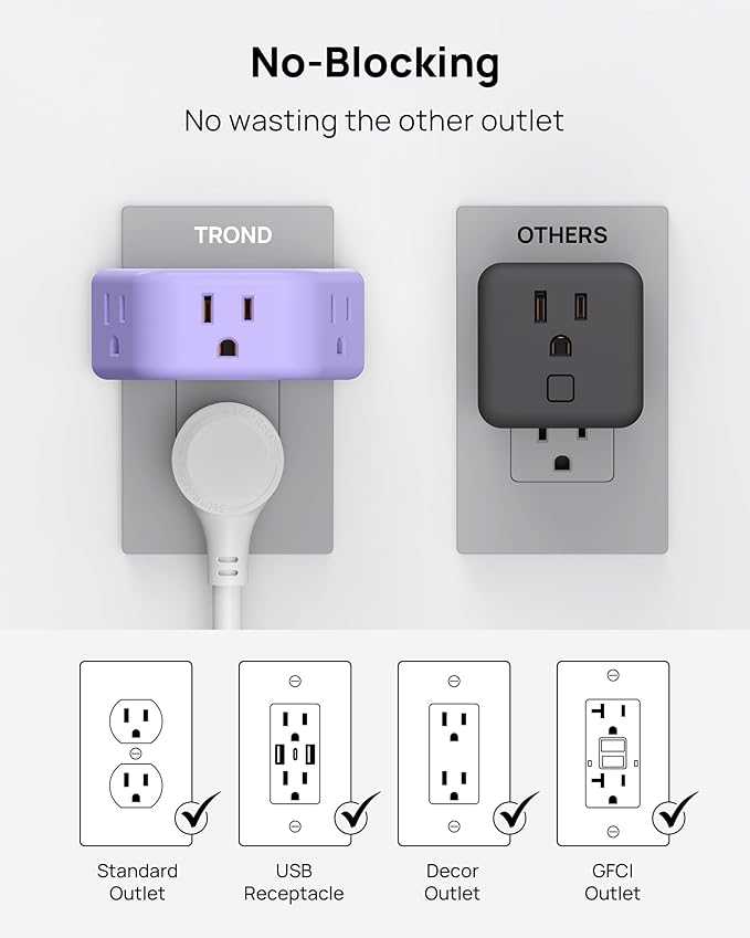 TROND Purple Outlet Extender - Image 4