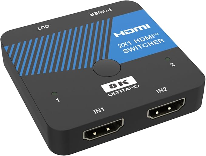 8K HDMI Switch 2 in 1 Out 4K@120Hz HDMI Switcher Support HDR10+, Dolby Vision by iArkPower