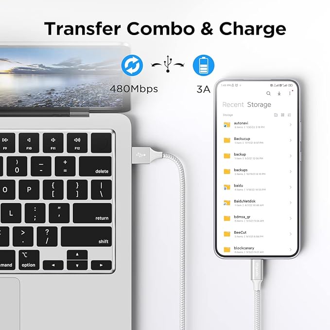 etguuds 6.6ft USB A to USB C Cable 3A Fast Charging, - Image 3