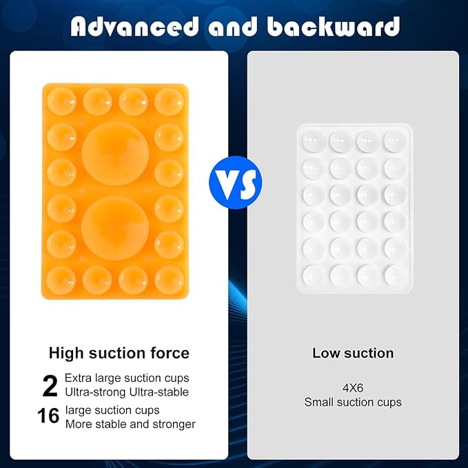 ZYCCER Double Sided Silicone Suction Phone Holder Mount, Compatible - Image 2