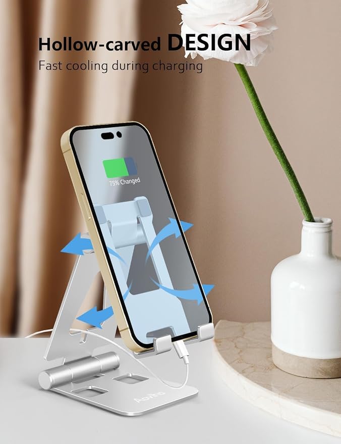 Cell Phone Stand for Desk, Adjustable Desktop Phone Holder Stand, Foldable - Image 6