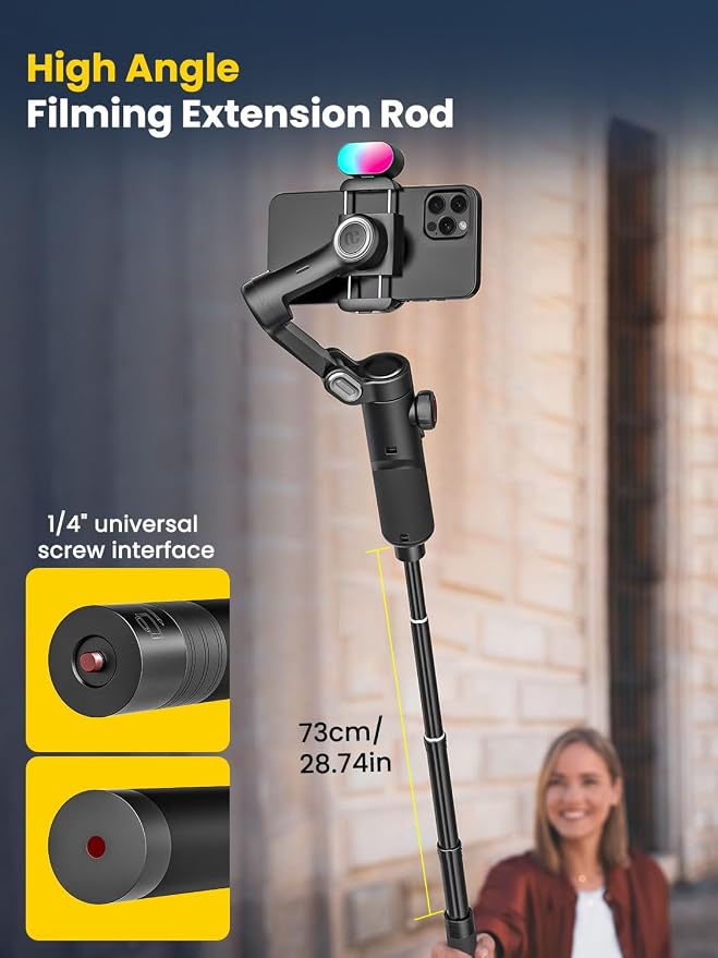 Smartphone Gimbal Stabilizer for iPhone 15 Pro Max Android Phone - Image 7