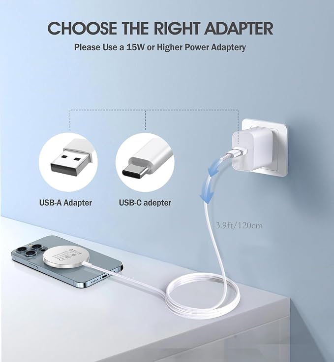 Magnetic Wireless Charger for iPhone 16/16 Pro/16 Plus/16 Pro Max, FDGAO 2 in 1 - Image 5