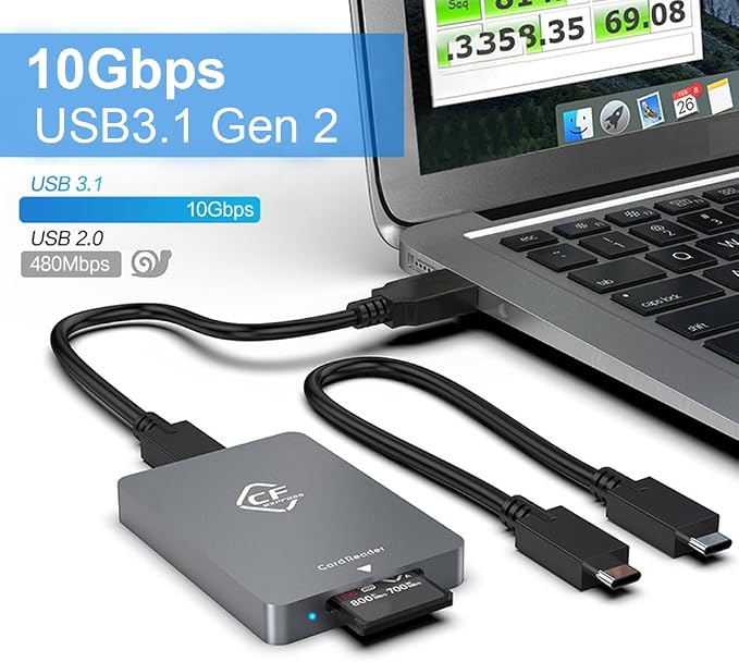 CFexpress Card Reader, USB 3.2 Gen 2 10Gbps CFexpress Tyep B Card Readers - Image 4