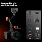 K&F CONCEPT 9.8" Magic Arm Clamp - Image 4