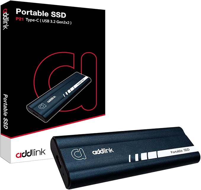 Addlink P21 1TB Portable External SSD, 000MB/s Read, USB 3.2 Gen 2x2, by AddlinkTechnologyCorp