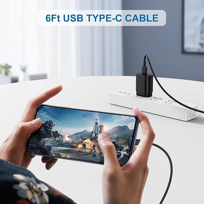 Cndons 3 Pack 25W PD USB C Wall Charger Kit, Super Fast Charging Block & 6ft - Image 7