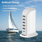 Charging Station for Multiple Devices 40W Upoy, Wall Charger Block 5 USB Ports - Image 2
