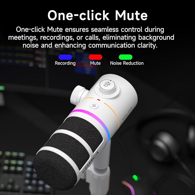 COMICA EJoy D10 USB Gaming Microphone – RGB Dynamic Mic - Image 6