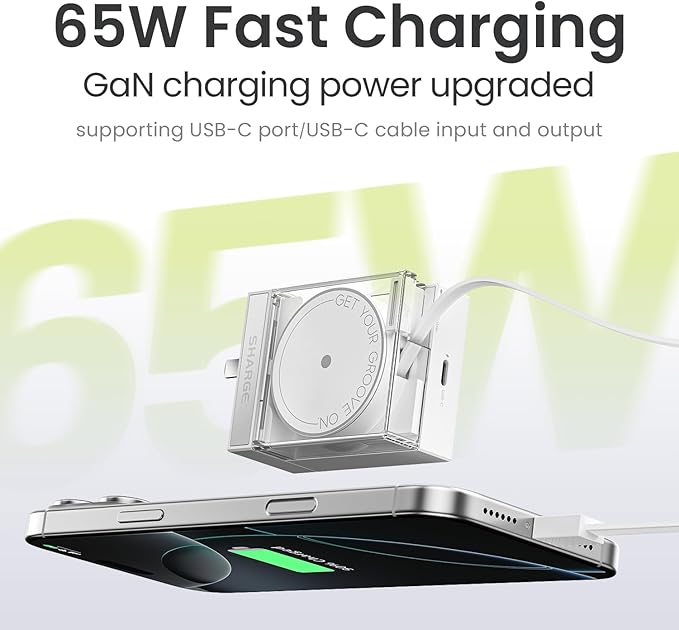 Retractable 65W USB C Charger, GaN Power Wall Charger - Image 3