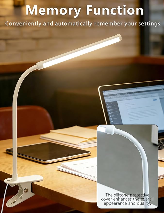 Set of 2 LED Desk Lamp with Clamp - Image 6
