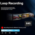 Mirror Dual Dash Camera for Car, Dashcam 4K Front 1080P IMX307 Rear View/ADAS - Image 6