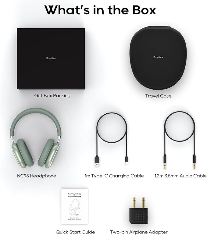Srhythm NiceComfort 95 Hybrid Noise Cancelling Headphone Wireless, HD Sound - Image 9