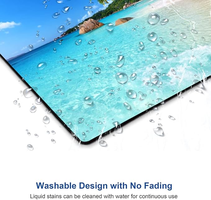 Hokafenle Mouse Pad, Square Beach Style Anti-Slip Rubber Mousepad - Image 5