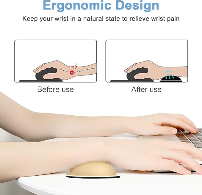 Dapesuom Mouse Wrist Rest, Ergonomic Memory Foam Mouse Wrist - Image 3
