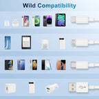 Multi Charger Cable 6Ft 2Pack, 3 in 1 Charging Cord, Universal Phone Charger - Image 4