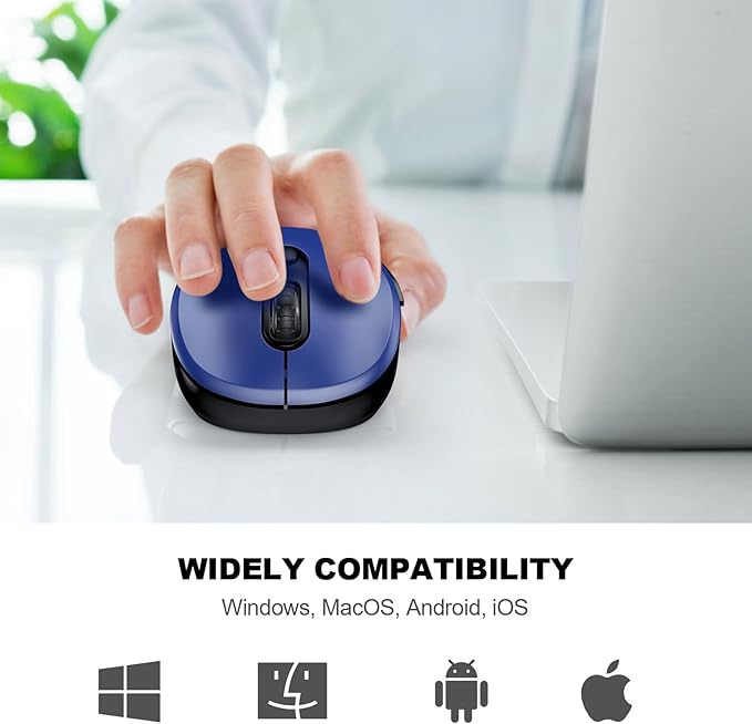 WisFox 2.4G Wireless Mouse for Laptop, Ergonomic Computer Mouse - Image 6