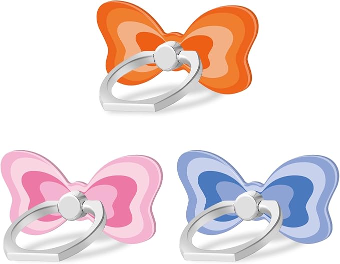 Bonoma Butterfly Phone Ring Holder, 3 Pack Universal Finger Ring Stand Grip by Bonoma