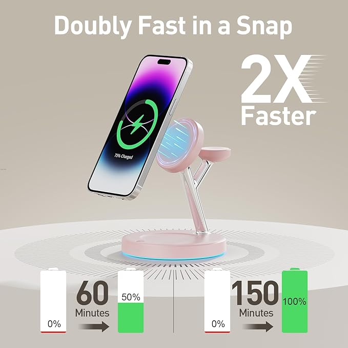 New 3 in 1 Charging Station for Apple Compatible - Image 2