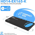 OREI 4K 1x4 HDMI Extender Splitter Over CAT6/7 Ethernet Cable Up to 4K@30Hz - Image 5