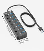 Eanetf USB 3.0 Hub, 7-Port - Image 2