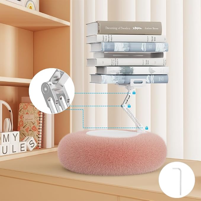 KABCON Pillow Tablet Stand for Kindle, 360°Adjustable Aluminum Pole Phone Holder - Image 4