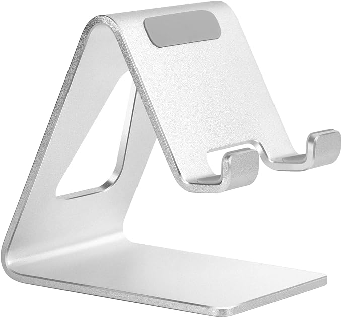 Cell Phone Stand for Desk, Desktop Phone Holder, Aluminum Mobile Phone Stand by Aoviho