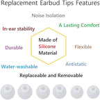 Earbud Replacement Tips Silicone Earbud Tips Earbuds Cushions - Image 4