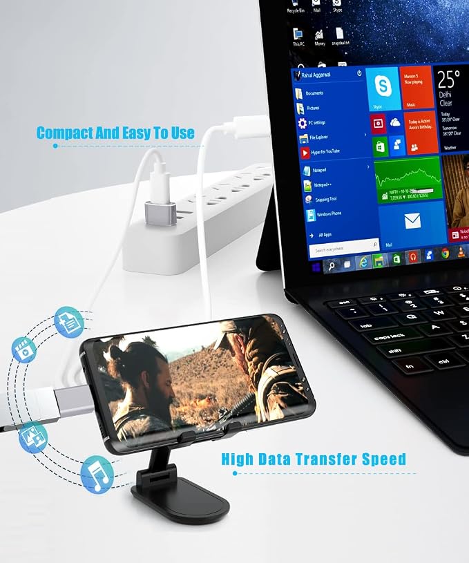 Elebase USB to USB C Adapter&Type C Male to 3.0 Female Adaptor 4PCS, - Image 3