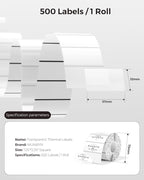 MUNBYN Clear Thermal Labels, 2.25 x 1.25 Inches, Printable Transparent Stickers - Image 2