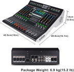 MD-10 10-Channel Professional Stage Mixer, 99 DSP Effects, Wireless Connection - Image 9