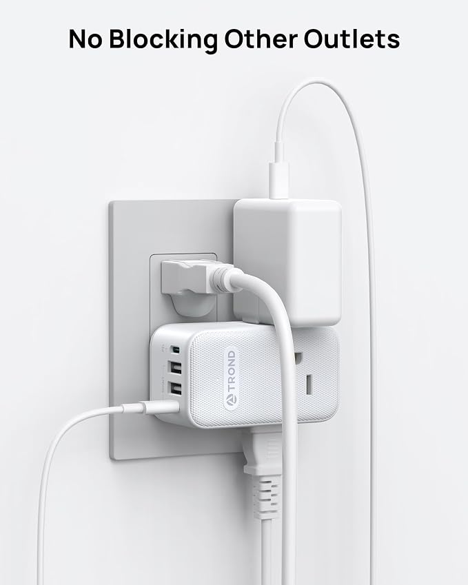 TROND Multi Plug Outlet Extender 2 Pack, 3 Way Outlet Splitter - Image 5