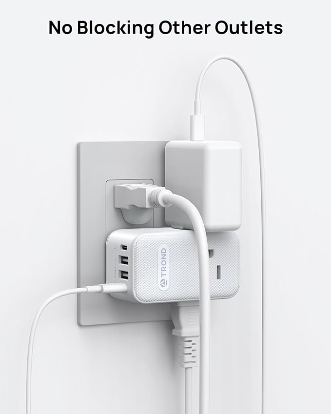 TROND Outlet Extender with 360 Rotating Plug, 3 AC Outlet Splitter with PD 20W - Image 5