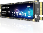 KOOTION 2TB NVMe Internal SSD PCIe 4.0, M.2 2280 NVMe Gen 4 Internal Solid by KOOTION