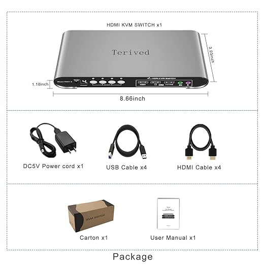HDMI KVM Switch 4 in 1 Out - Image 6