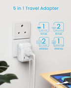 2 Pack US to India Plug Adapter, VINTAR Foldable India Power Adapter - Image 4